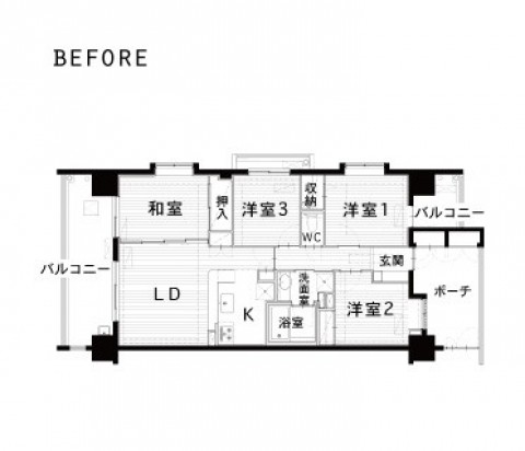 壁をつくらない 空間の仕切り方 鶴見区 I邸マンションリノベーション マンションリノベーション事例 Suvaco スバコ