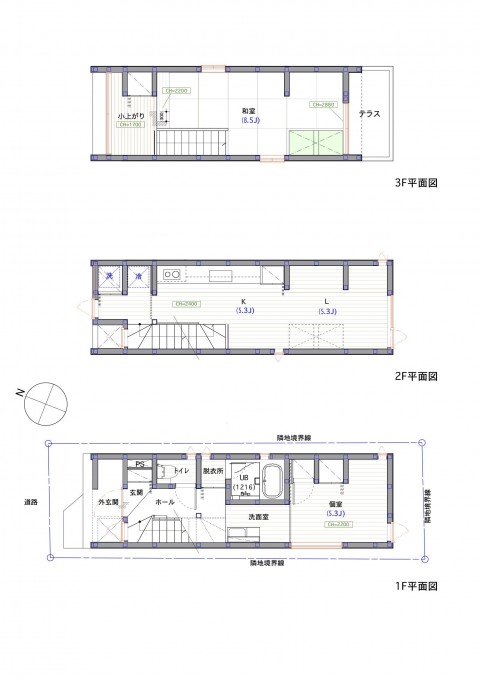 光と風が通り抜ける下町の立体長屋 注文住宅事例 Suvaco スバコ