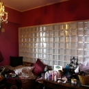 マンションリフォーム　千葉（千葉　習志野）の写真 ガラスブロックのあるおしゃれな寝室