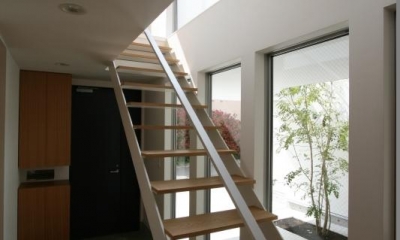 善福寺の家 (オープン型階段)