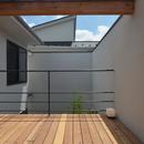 下連雀Ｙ邸－Ｌ･Ｄ･Ｋ･中庭の関係性がつくりだす心地よい空間－の写真 デッキテラス