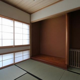 桜台の呼吸する家　『吹抜けのある戸建てのリノベーション』 (床の間のある和室)
