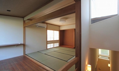 床の間のある和室｜桜台の呼吸する家　『吹抜けのある戸建てのリノベーション』