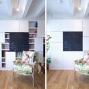 Glisse—個性的な家具に合わせた自分らしい空間の写真 壁一面の収納