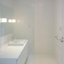 ミニマルバスルーム｜木造住宅２階の洗面浴室のリフォーム｜の写真 洗面