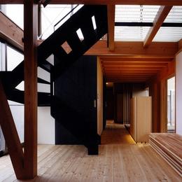木造スケルトンの家 (階段)