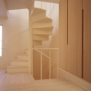 代々木上原・K house 〜桐の効能で包み込んだ戸建住宅〜の写真 階段