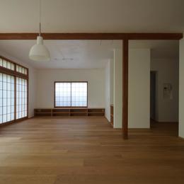荻窪Ｋ邸－二世帯住宅を一世帯で使用、こだわりの部分リノベーション－ (リビング全景)