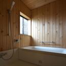 荻窪Ｋ邸－二世帯住宅を一世帯で使用、こだわりの部分リノベーション－の写真 青森ヒバの浴室