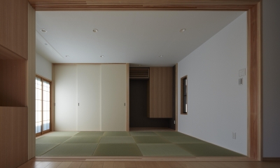 琉球畳の和室（親世帯）｜小岩の二世帯住宅