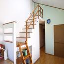 二世帯を楽しむ家の写真 子供部屋　ロフト固定階段造作