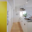 slicey-水色と黄色で楽しい1LDKにの写真 キッチン