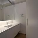 那須の家の写真 白で統一された洗面室