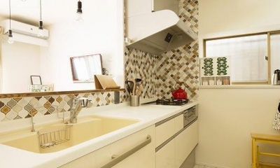 キッチン｜小上がりの畳スペースを有効活用