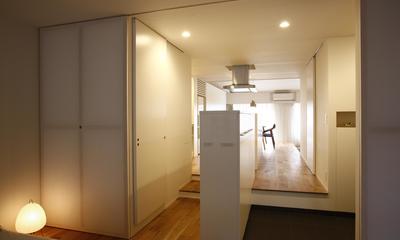 都島のマンションリフォーム／東と西に、開かれた家 (玄関・廊下)