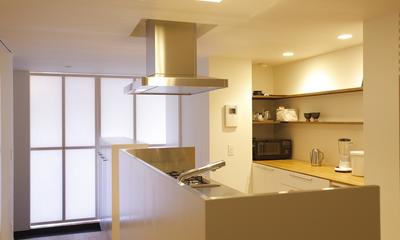 キッチン｜都島のマンションリフォーム／東と西に、開かれた家