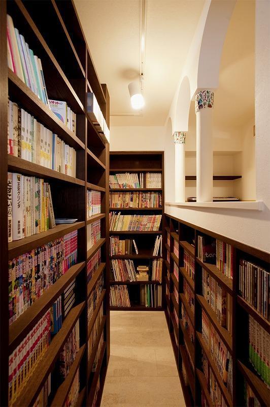 書斎事例：書庫スペース（図書館のようなライブラリーがある住まい！！）