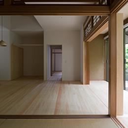 武蔵境の家　日本家屋と庭を生かした家族が集う居間の創出｜改修 (居間と庭)