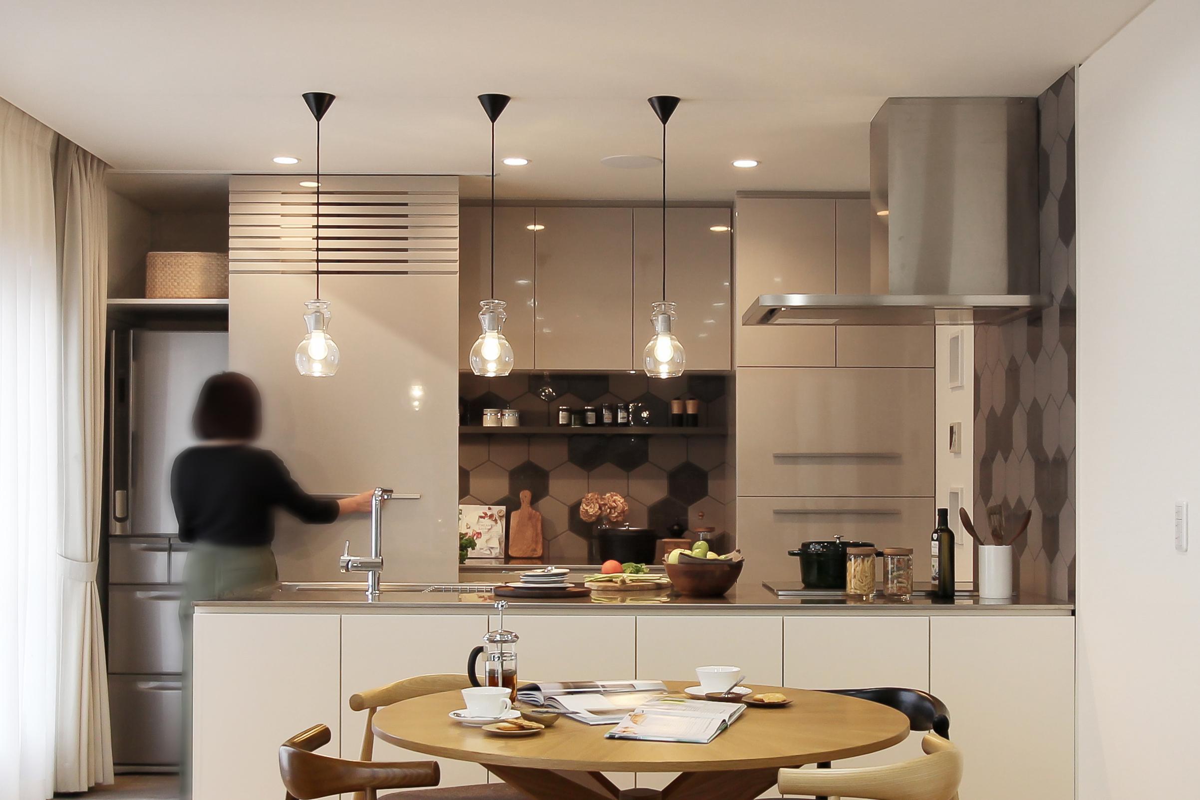 キッチン事例：キッチン（カフェのようにくつろげる空間…《オーダーキッチン》）