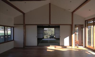 日本家屋の平屋をアンティークにリノベ（信楽の家リノベーション） (リビング)