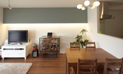 カフェのようなダイニング｜千葉県A邸【60年代のカフェにいるような居心地の良い空間】