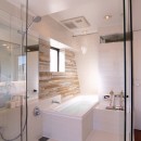 hippo_光ふりそそぐガラス張りの浴室を２階にの写真 洗面所