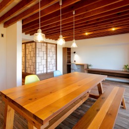 関町の家「around a table」-LDK  ダイニングテーブル
