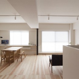百合ヶ丘の家-ライフスタイルに合わせたひと続きの空間 (リビング・ダイニング・キッチン)