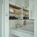“ご近所さん”感覚の二世帯住宅の写真 洗面台