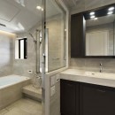 一戸建住宅デザインリフォーム　ヘリンボーンスタイルの写真 バスルーム