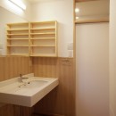 ゼロエネの木の家の写真 シンプルな洗面室