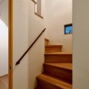 大阪市阿倍野区O邸〜間口３メートル 狭小間口の購入から始まった新築木造３階建て住宅の写真 １階階段