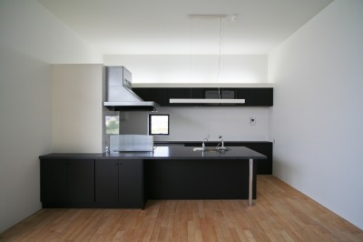 キッチン (ミニマルデザインのハコ型の家)
