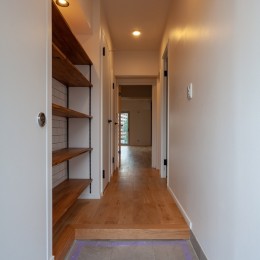 Simple solid wood-NYスタイルな玄関収納