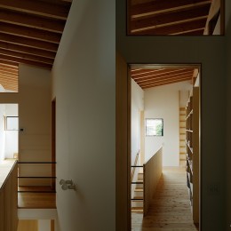 駒沢公園の家〜倉庫のような外観・柔らかい室内〜 (２階の階段ホール)