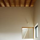 駒沢公園の家〜倉庫のような外観・柔らかい室内〜の写真 寝室の壁と天井