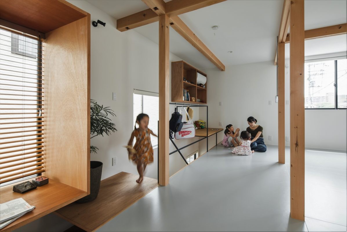 子供部屋事例：子供室（収納家具にプラスαの機能を付けた収納をテーマにした家（野路の家））