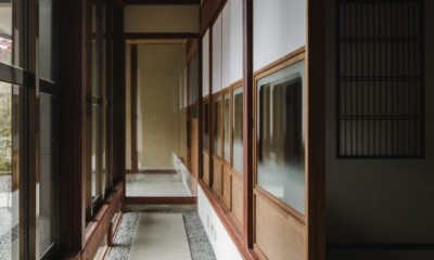 古民家カフェみたいな日本家屋リノベーション（下戸山の家リノベーション） (縁側)