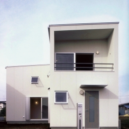 東松山のＬ型ボックス／Ｍｏさんの家-東側（道路側）外観