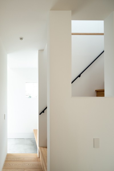 階段 (武蔵小金井の家_敷地全体を使いこなすコンパクトな住まい)