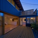 遠藤の家～中庭から穏やかな光が差し込む家～の写真 遠藤の家　夕景2