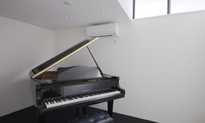 建もの探訪で放送　ピアノ室のある狭小住宅・スキップフロアを生かしたOUCHI-29 (ピアノ室)