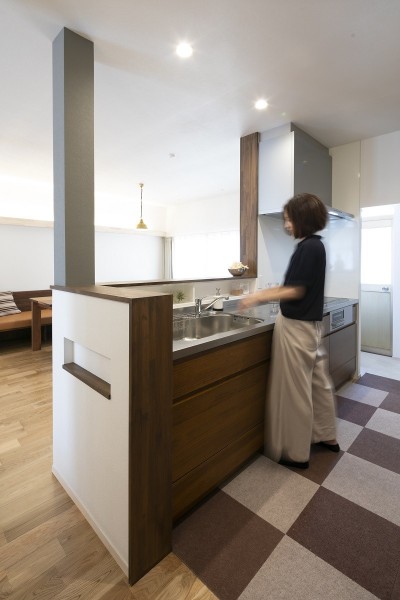 キッチン (三世代同居の丈夫で使いやすい家　「Ｏ－Ｒｉｖｅｒ」)