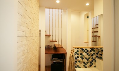 TWIN SMALL HOUSE (１階洗面＆階段)