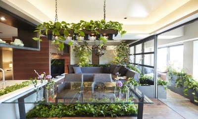 リビング｜「GREEN DAYS」リノベーション×室内緑化で、理想の住まいを形にしていく