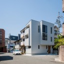 長岡京市の家（15坪の狭小地に建つ狭さを感じさせない3階建て住宅）の写真 シンプルな外観