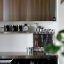 白×黒×ハンモックの写真 キッチン