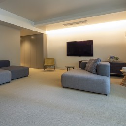 御殿山・W house (living room)