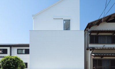 長居東の住宅 / House in Nagai-higashi (外観（北側道路より見る）)