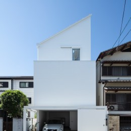 長居東の住宅 / House in Nagai-higashi (外観（北側道路より見る）)